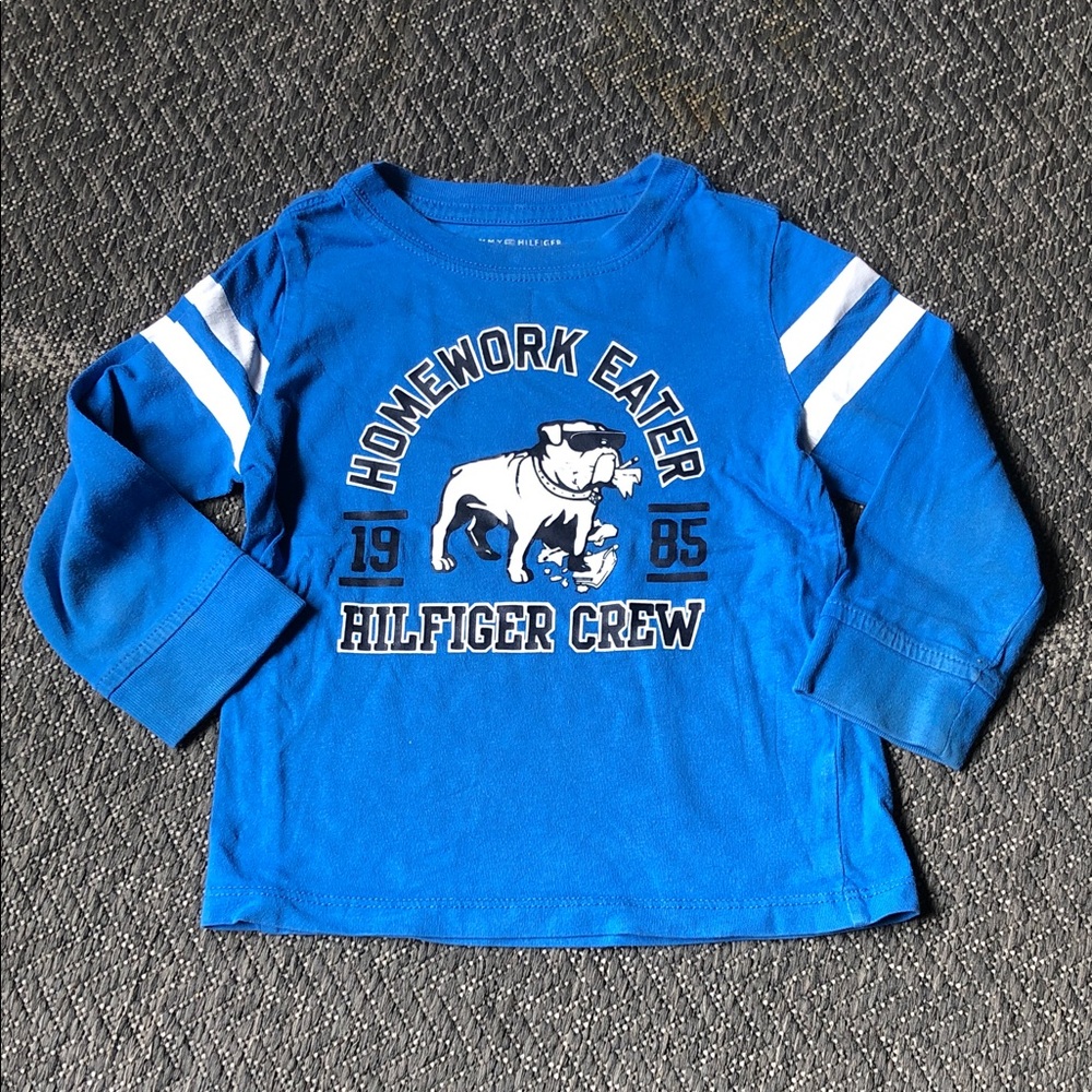 Tommy Hilfiger Royal Blue Long-Sleeve 'Homework Eater' Tee